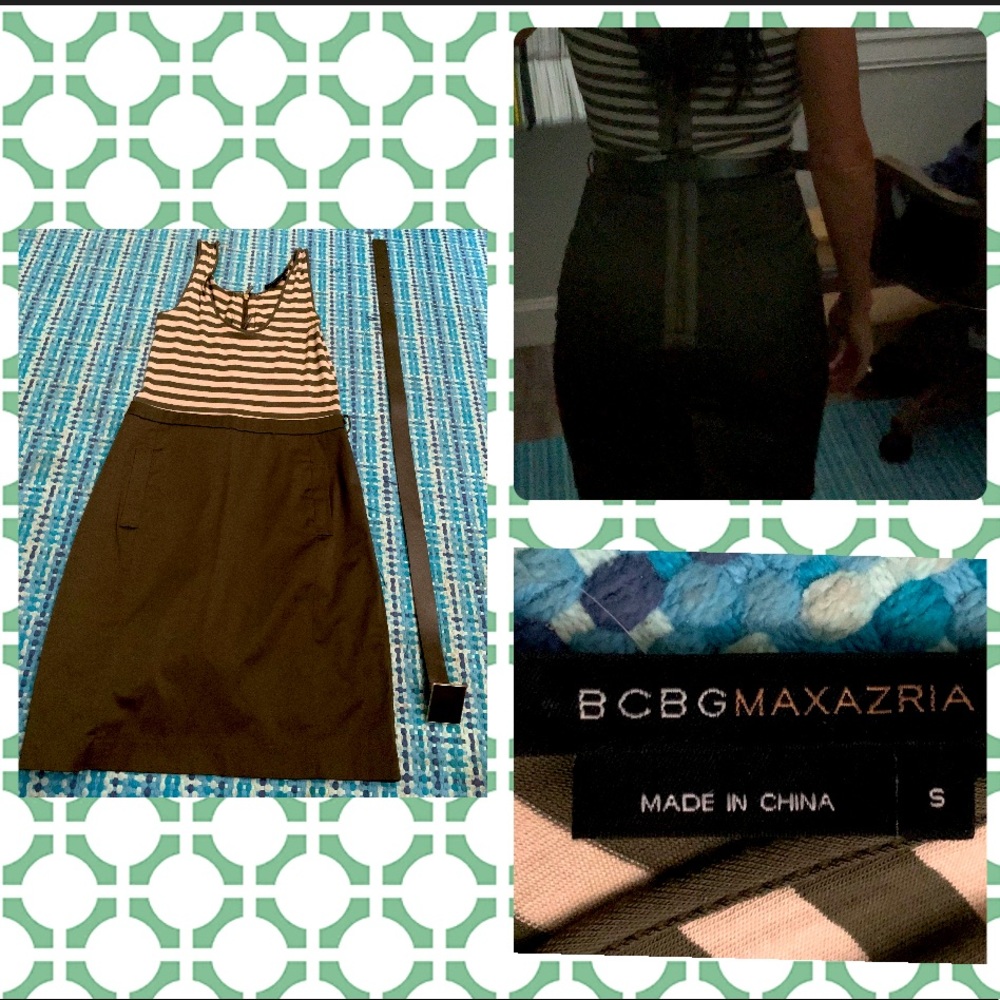 BCBGMaxazria Earth Green Office/Work Dress